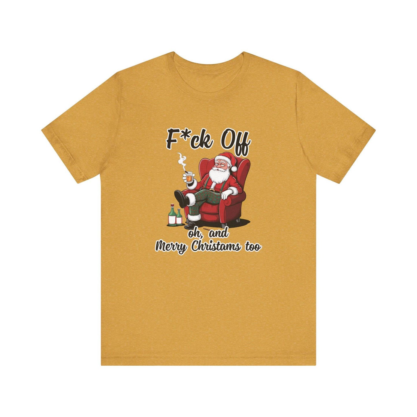 F*ck Off Santa Christmas Humor T-Shirt - Funny Holiday Graphic Tee - Goateez Style
