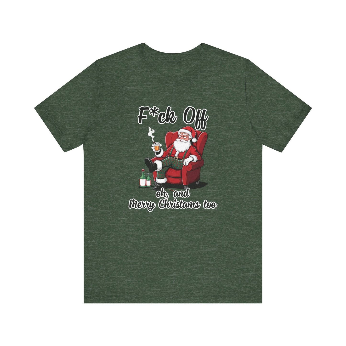 F*ck Off Santa Christmas Humor T-Shirt - Funny Holiday Graphic Tee - Goateez Style