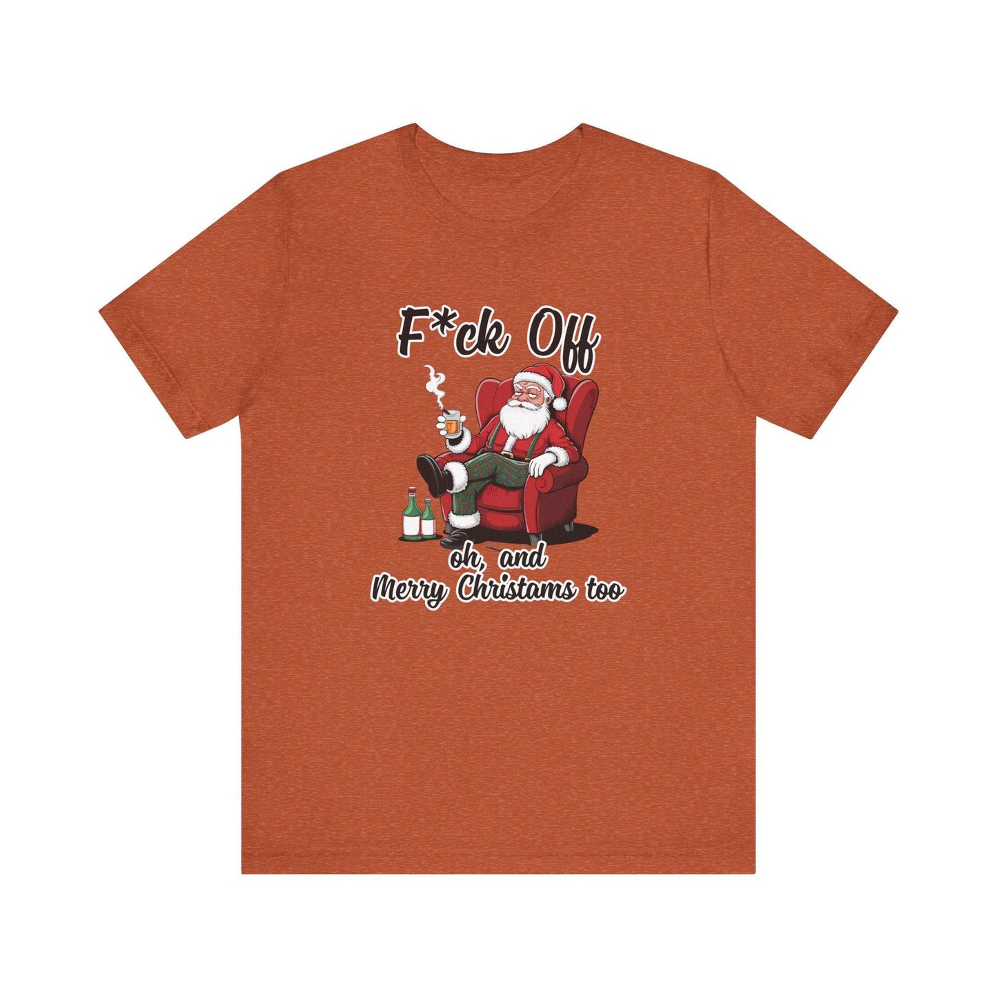 F*ck Off Santa Christmas Humor T-Shirt - Funny Holiday Graphic Tee - Goateez Style