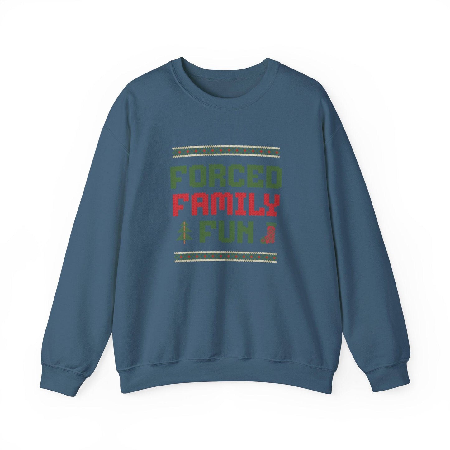 Forced Family Fun Christmas Sweatshirt - Funny Holiday Wear - Goateez Style