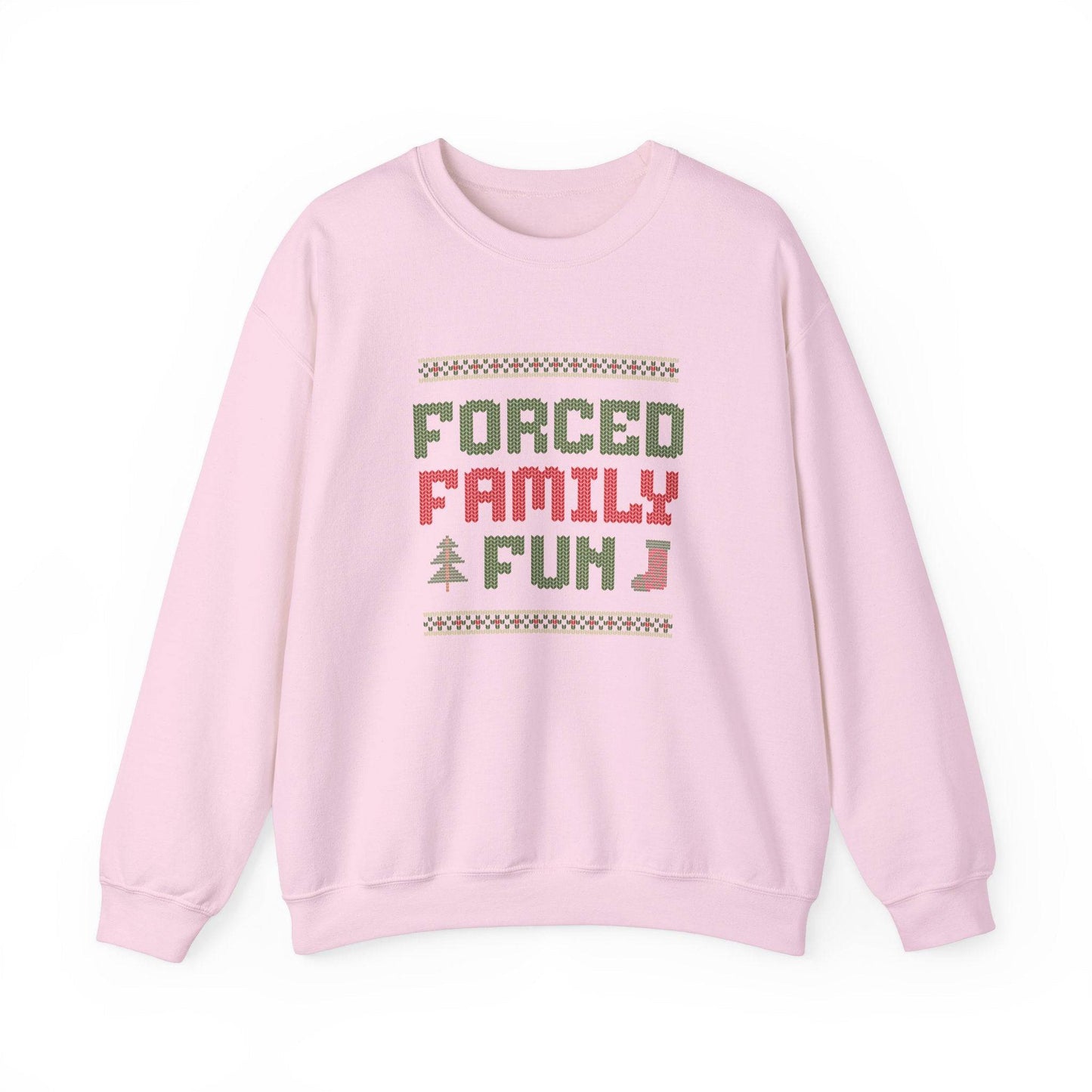 Forced Family Fun Christmas Sweatshirt - Funny Holiday Wear - Goateez Style