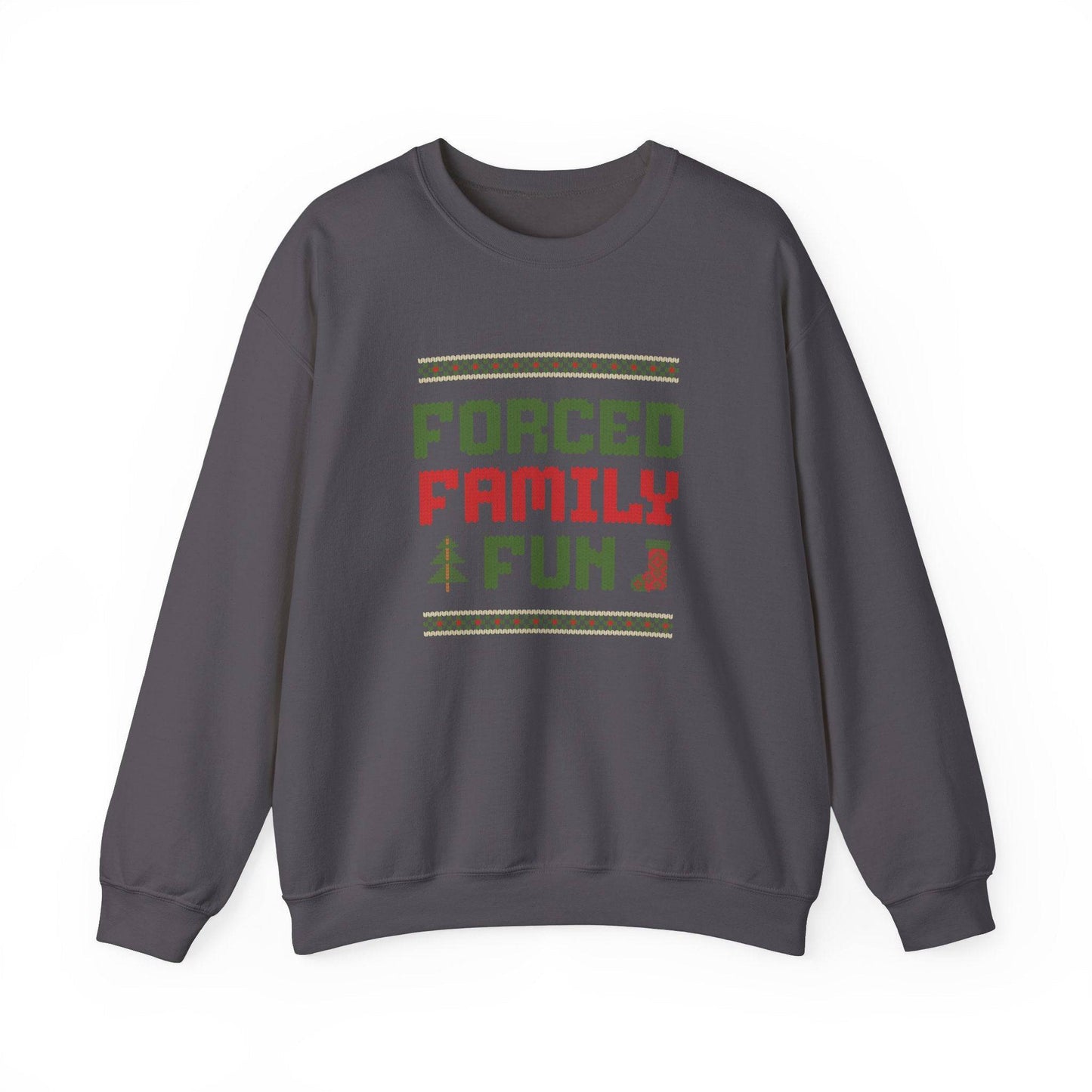 Forced Family Fun Christmas Sweatshirt - Funny Holiday Wear - Goateez Style