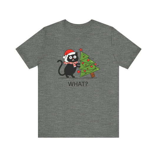 Funny Black Cat Christmas T-Shirt - Holiday Humor for Cat Lovers - Goateez Style