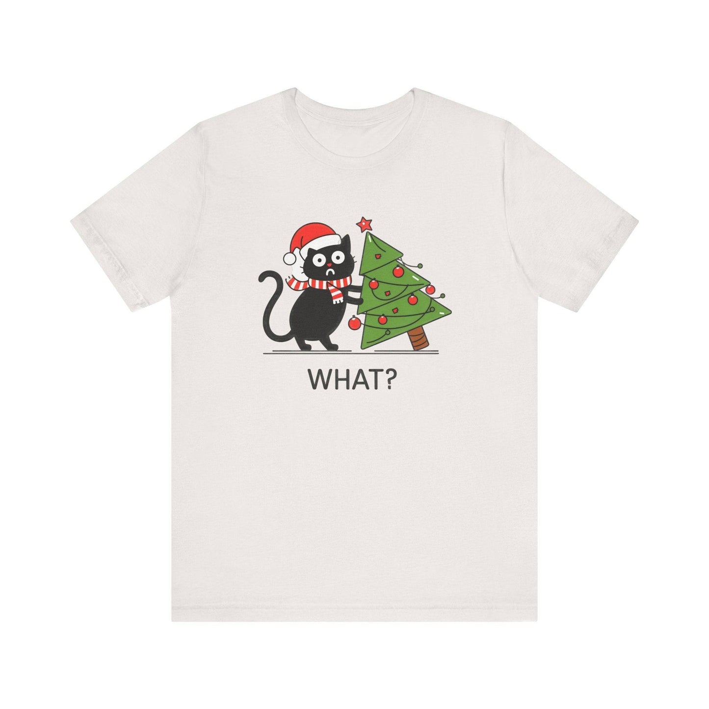 Funny Black Cat Christmas T-Shirt - Holiday Humor for Cat Lovers - Goateez Style