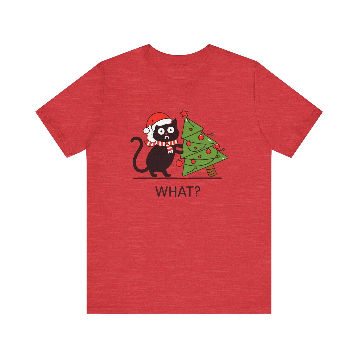 Funny Black Cat Christmas T-Shirt - Holiday Humor for Cat Lovers - Goateez Style