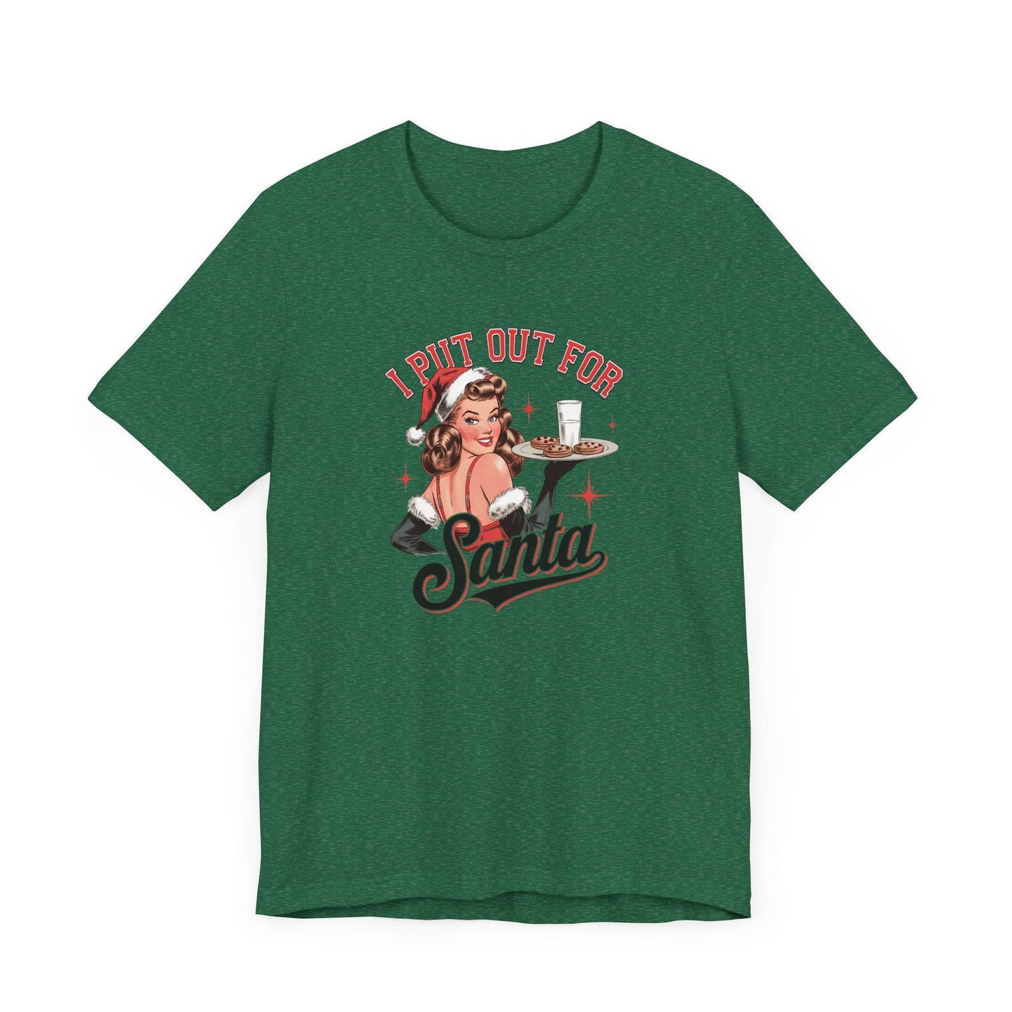 Funny Christmas T-Shirt - I Put Out for Santa - Retro Holiday Humor Tee - Goateez Style