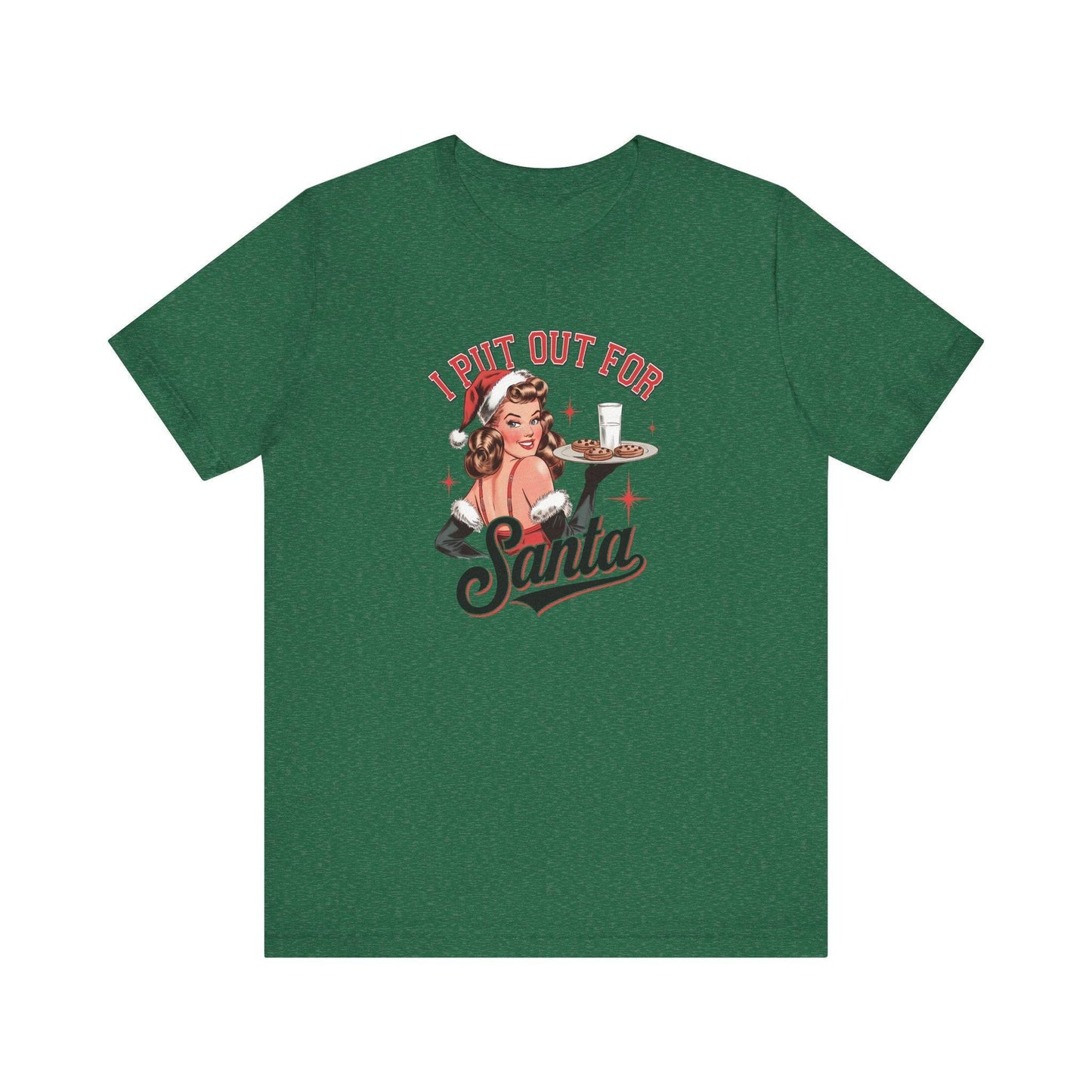 Funny Christmas T-Shirt - I Put Out for Santa - Retro Holiday Humor Tee - Goateez Style