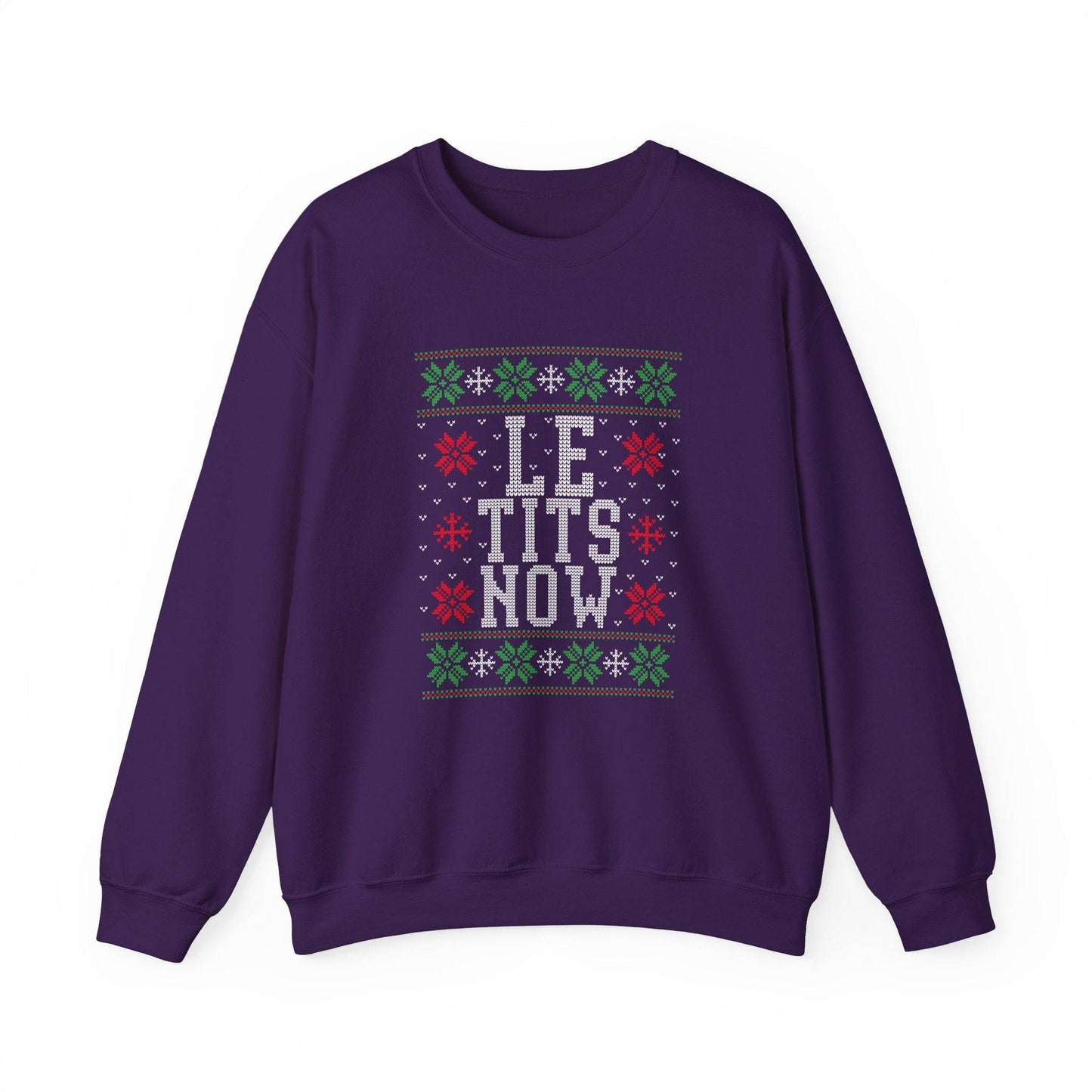 Funny LE TITS NOW Christmas Sweater for Holiday Fun - Goateez Style