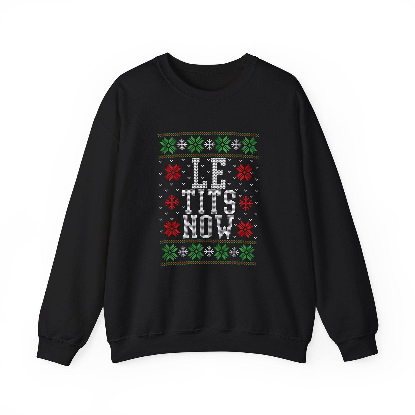 Funny LE TITS NOW Christmas Sweater for Holiday Fun - Goateez Style