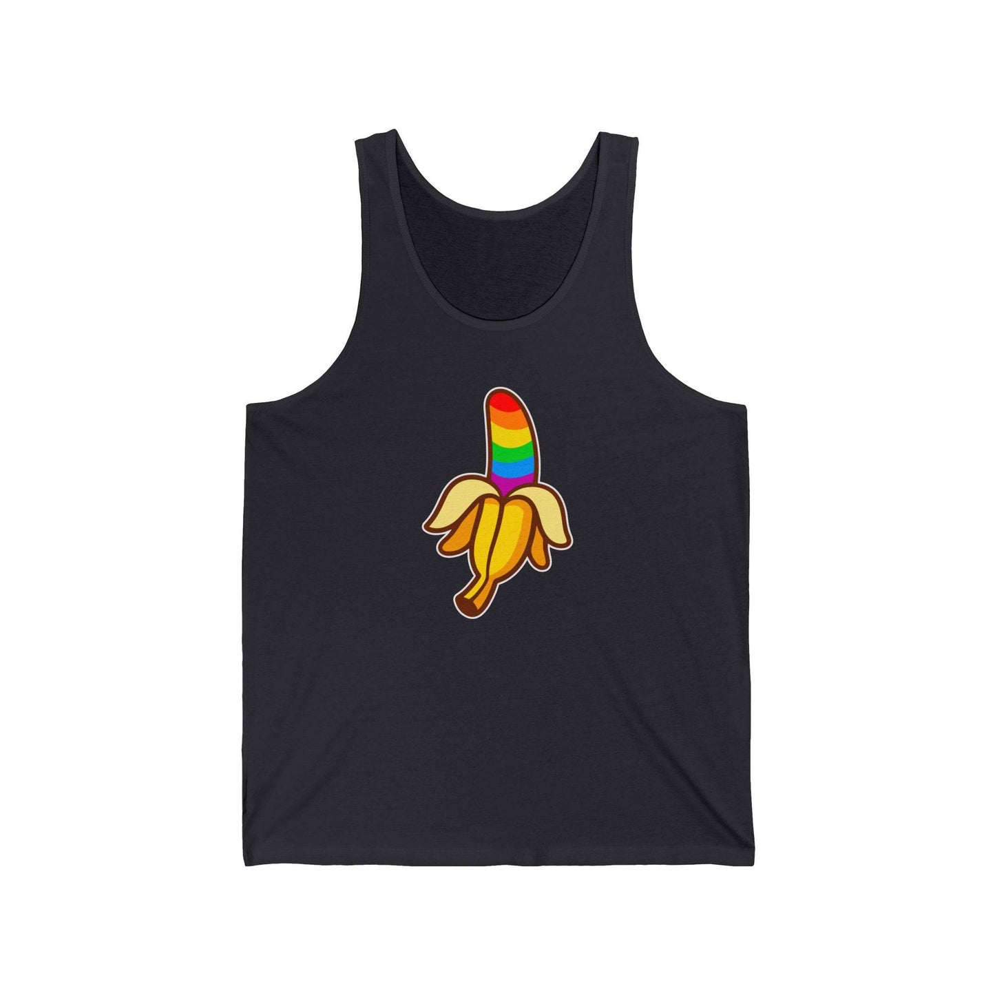 Funny Rainbow Banana Tank Top - LGBTQ Pride Clothing for Festivals - Goateez Style