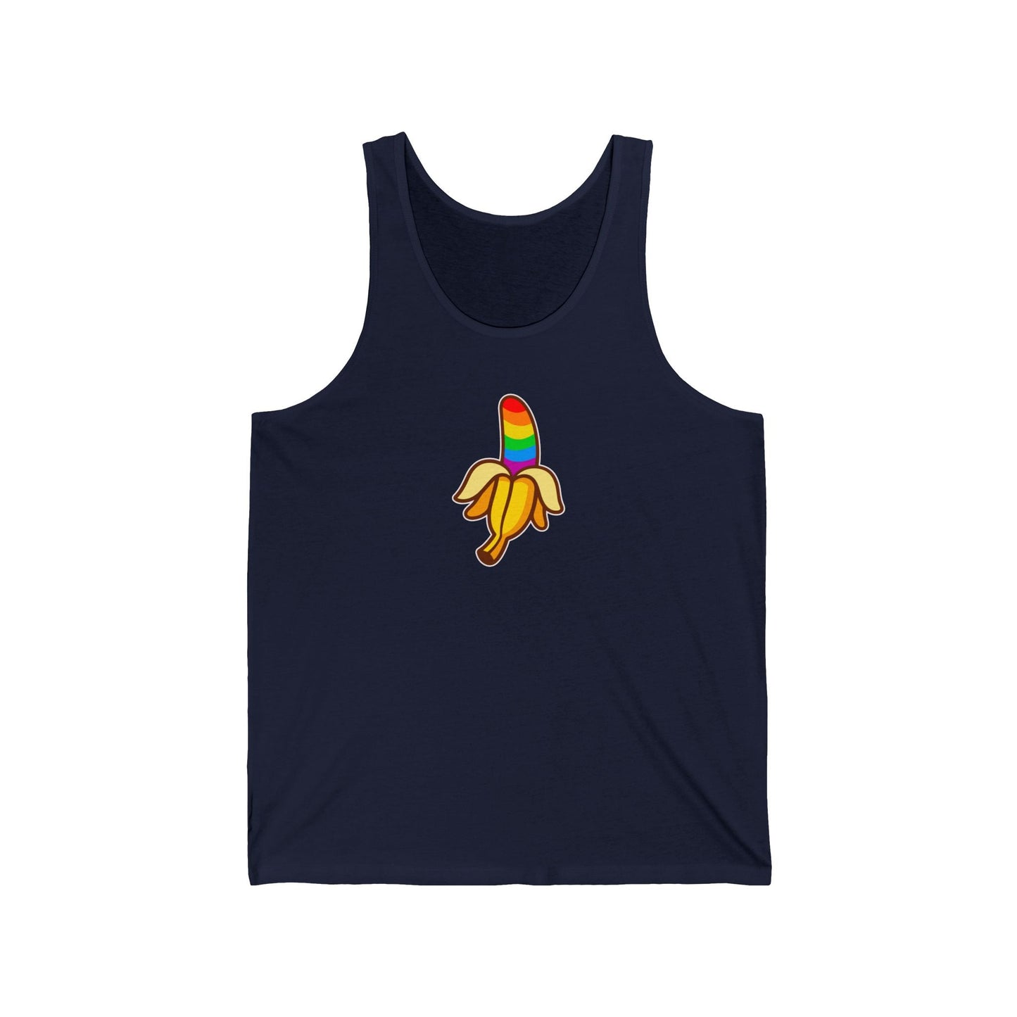 Funny Rainbow Banana Tank Top - LGBTQ Pride Clothing for Festivals - Goateez Style