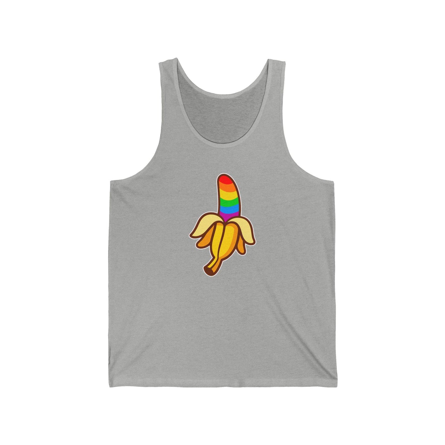 Funny Rainbow Banana Tank Top - LGBTQ Pride Clothing for Festivals - Goateez Style