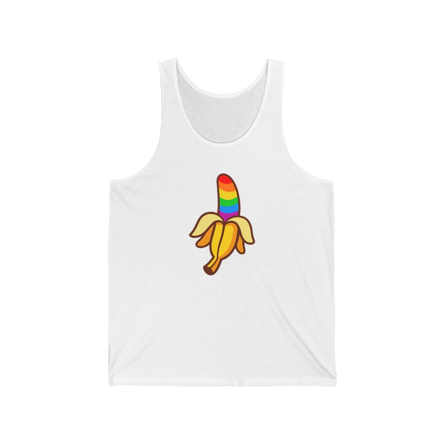 Funny Rainbow Banana Tank Top - LGBTQ Pride Clothing for Festivals - Goateez Style