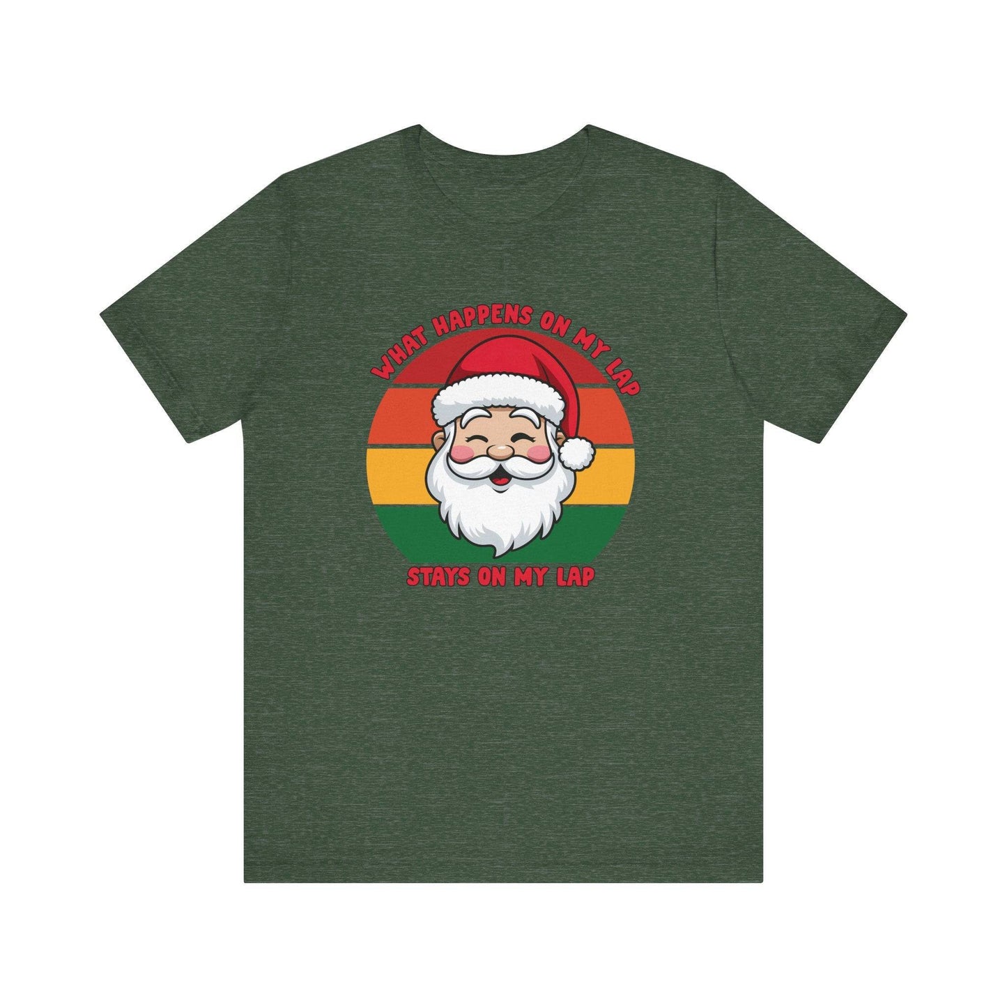 Funny Santa Lap Christmas T-Shirt - Holiday Humor Shirt - Goateez Style