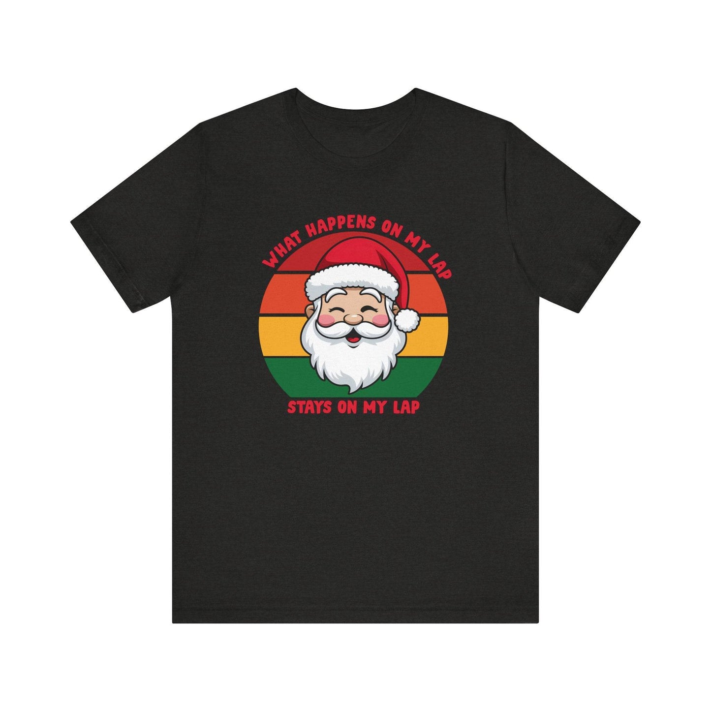 Funny Santa Lap Christmas T-Shirt - Holiday Humor Shirt - Goateez Style