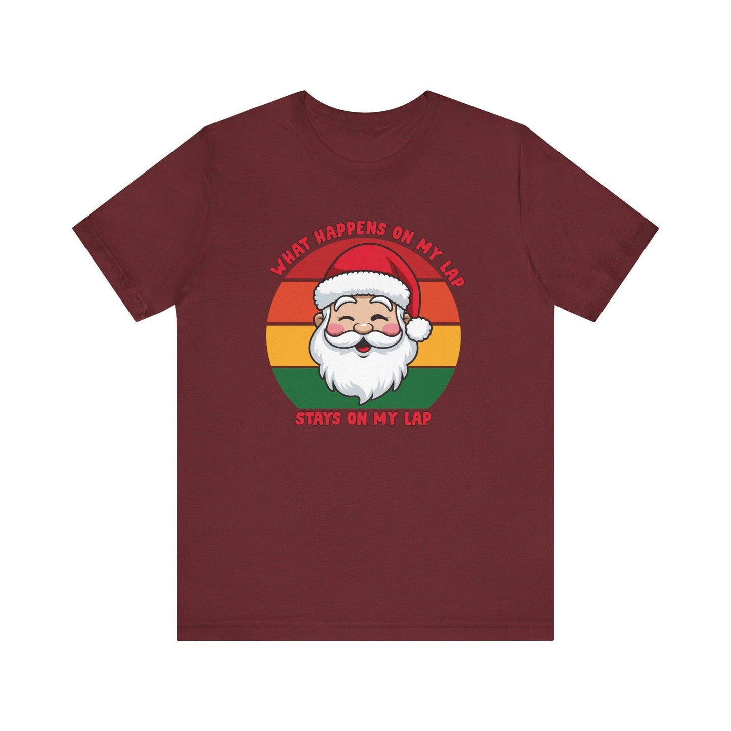 Funny Santa Lap Christmas T-Shirt - Holiday Humor Shirt - Goateez Style