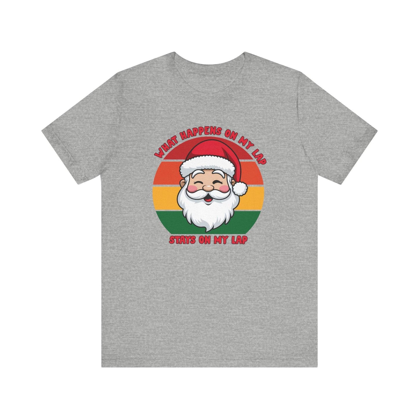 Funny Santa Lap Christmas T-Shirt - Holiday Humor Shirt - Goateez Style
