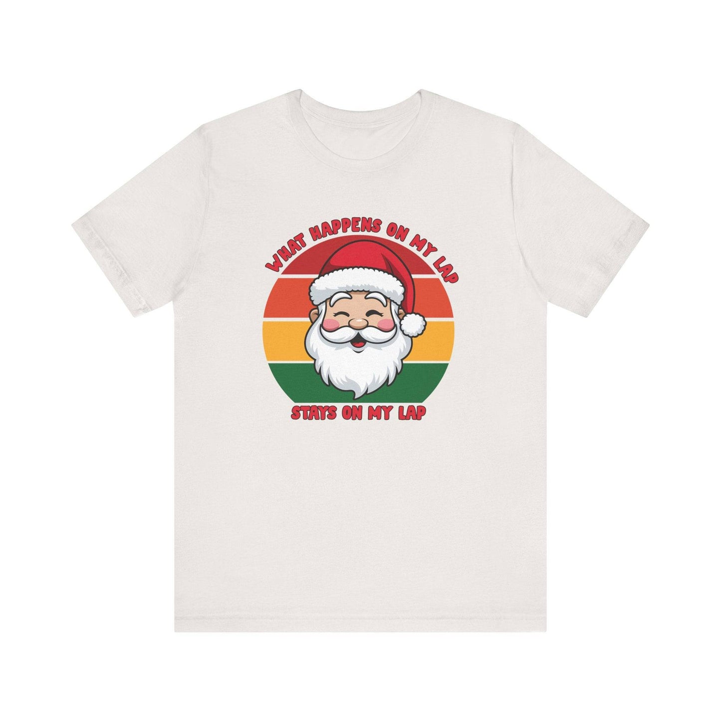 Funny Santa Lap Christmas T-Shirt - Holiday Humor Shirt - Goateez Style