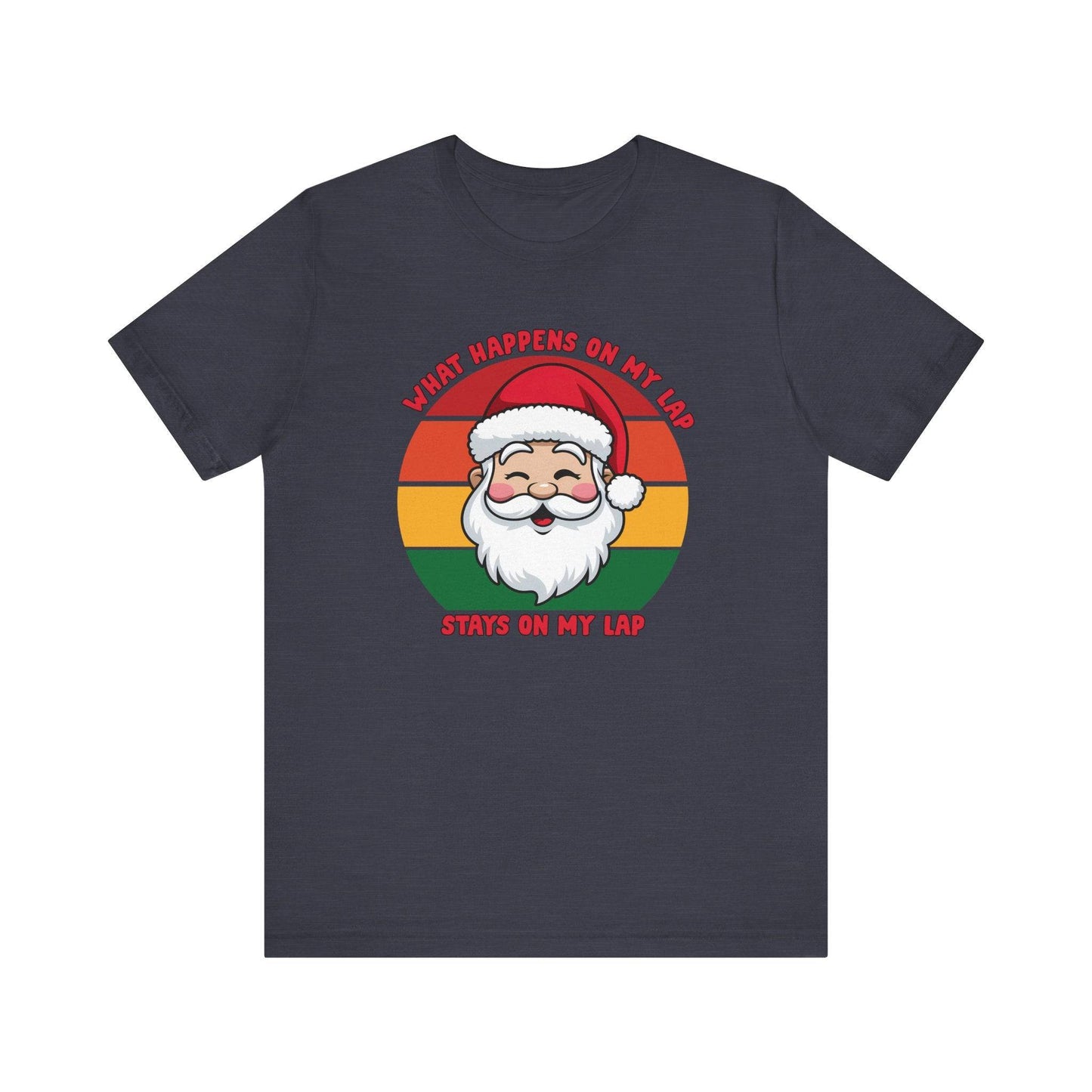 Funny Santa Lap Christmas T-Shirt - Holiday Humor Shirt - Goateez Style