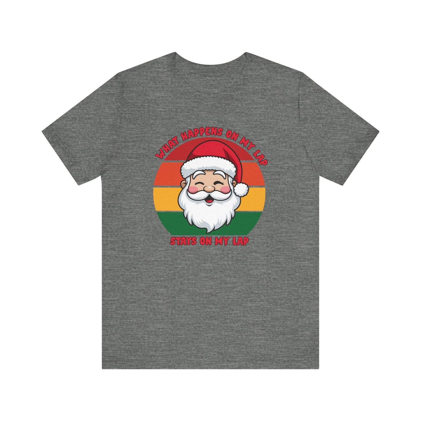 Funny Santa Lap Christmas T-Shirt - Holiday Humor Shirt - Goateez Style