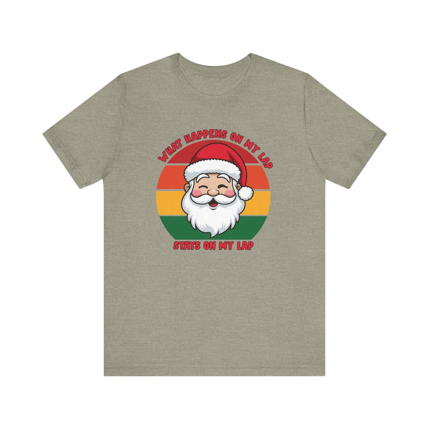Funny Santa Lap Christmas T-Shirt - Holiday Humor Shirt - Goateez Style