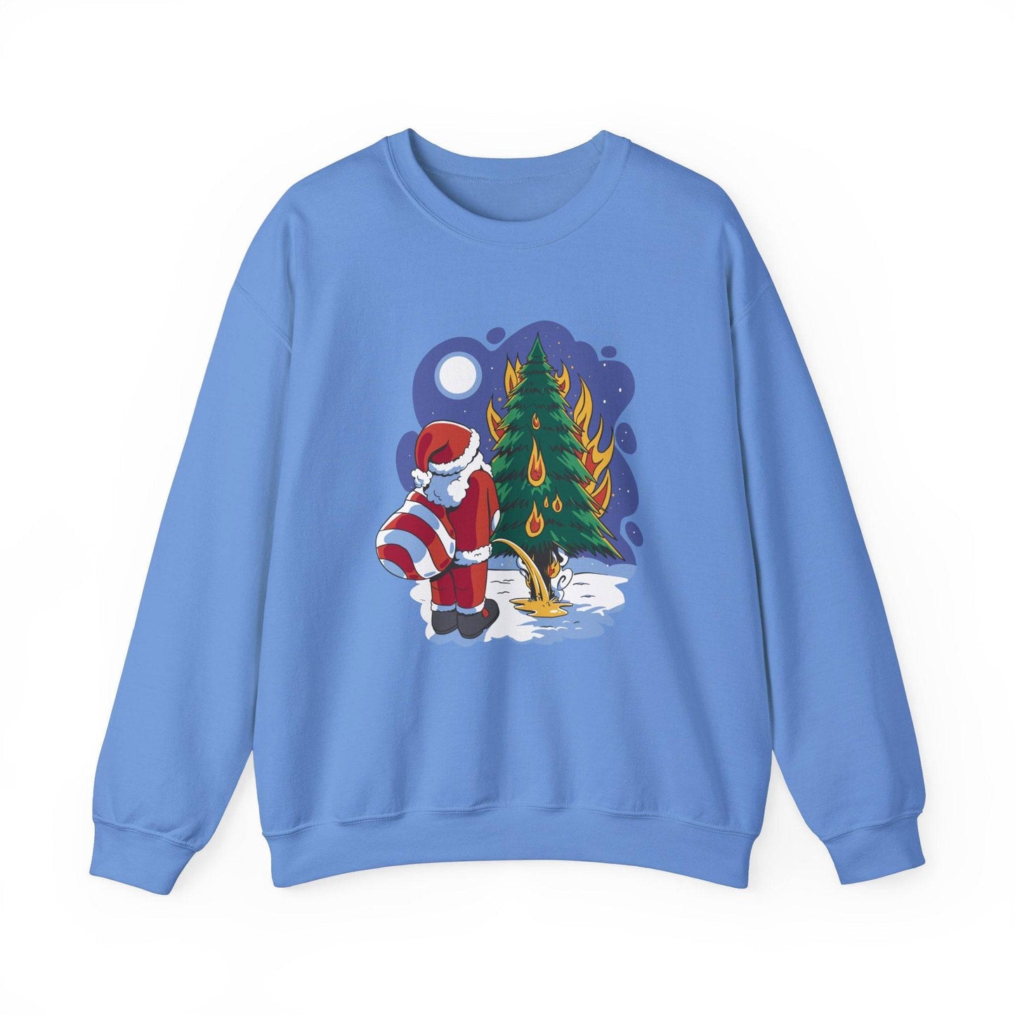 Funny Santa Pee Sweatshirt Christmas Humor Gift - Goateez Style