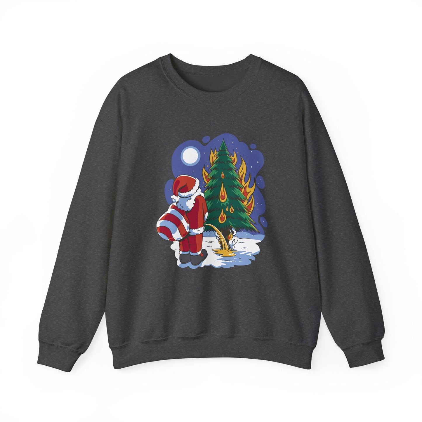 Funny Santa Pee Sweatshirt Christmas Humor Gift - Goateez Style