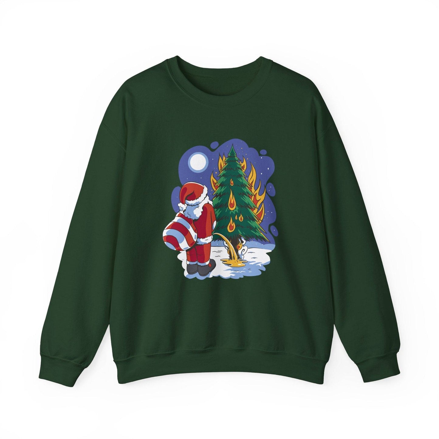 Funny Santa Pee Sweatshirt Christmas Humor Gift - Goateez Style