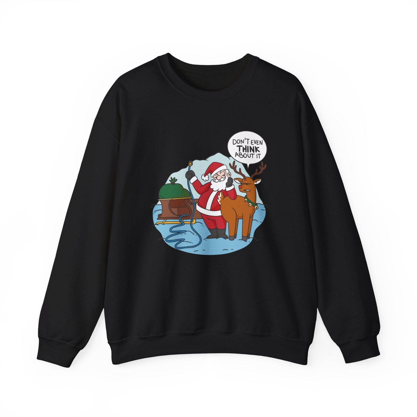 Funny Santa Reindeer Christmas Sweatshirt - Goateez Style