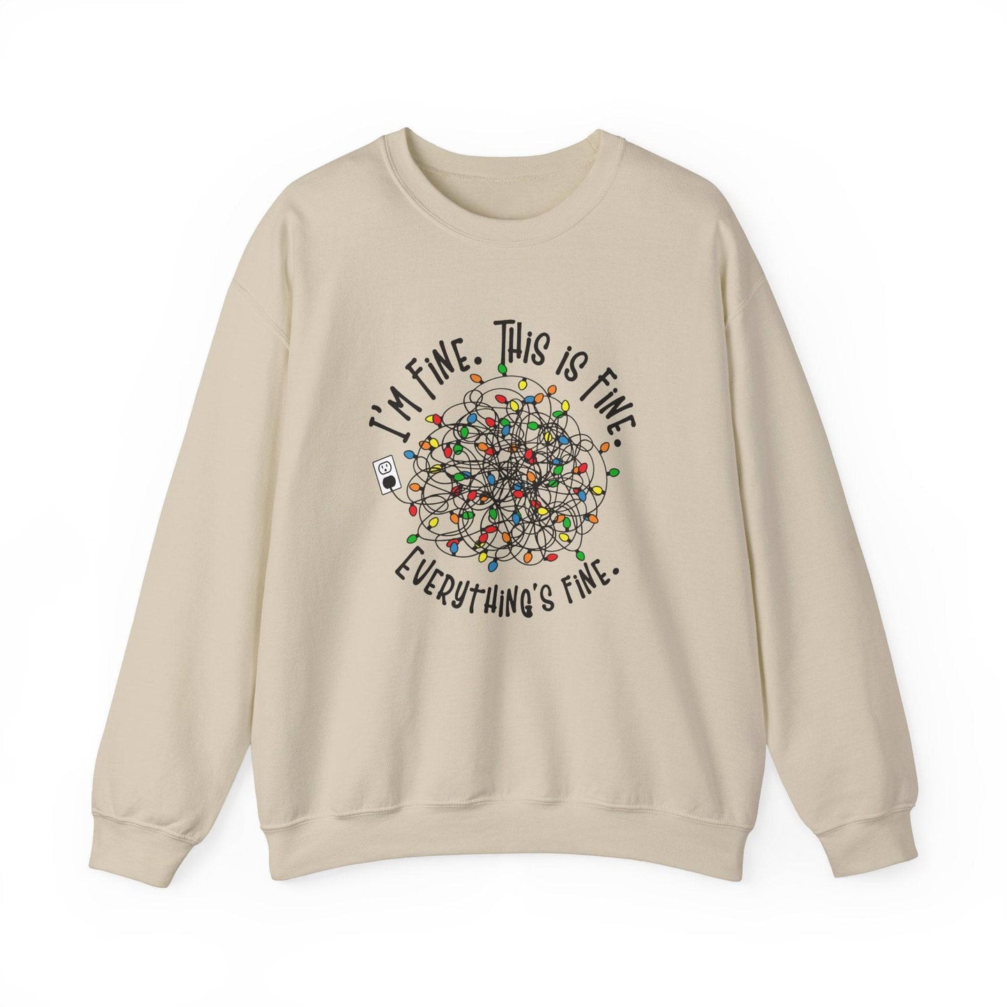 Funny Tangled Lights Christmas Sweatshirt for Holiday Fun - Goateez Style