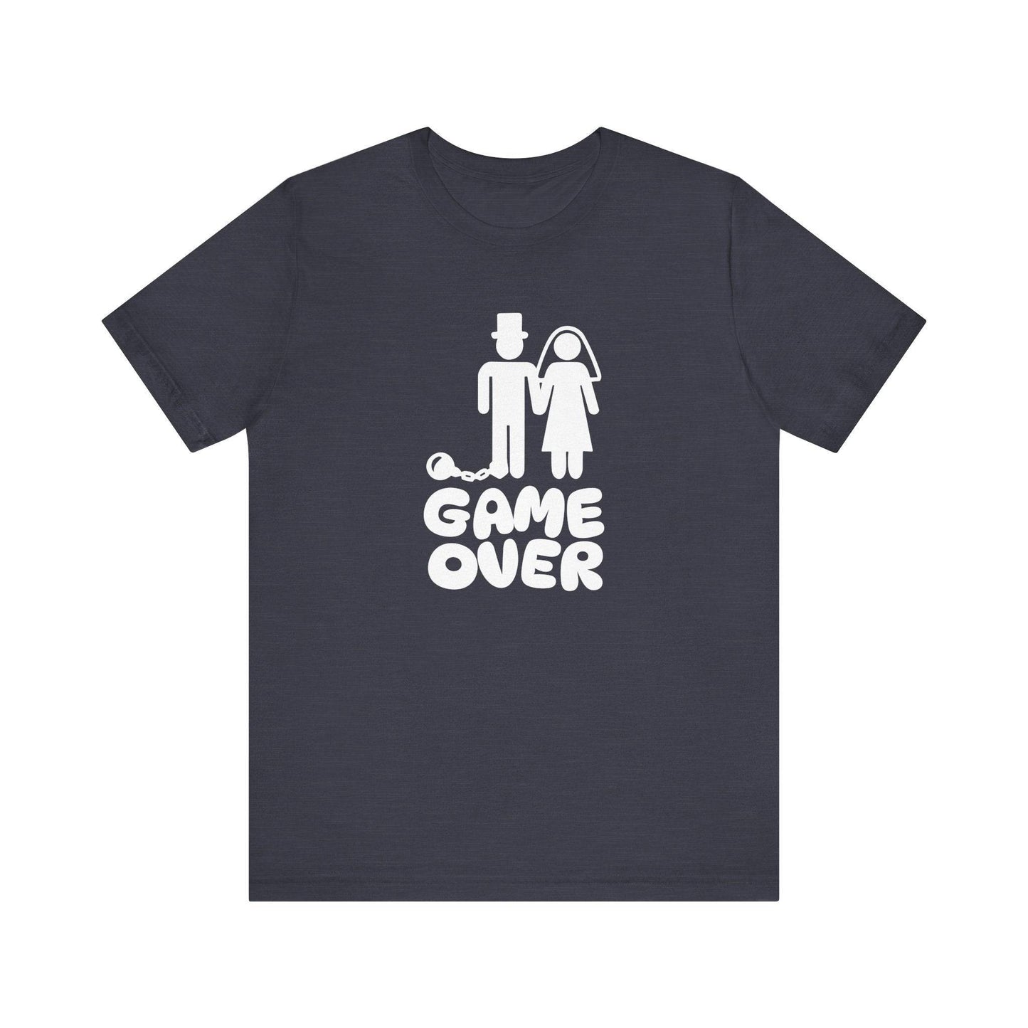 Game Over Wedding T-Shirt - Funny Bachelor Humor Tee - Goateez Style