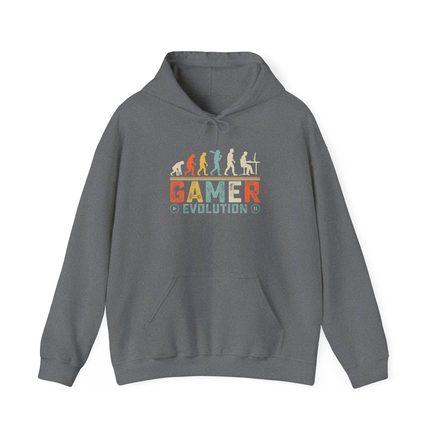 Gamer Evolution Hooded Sweatshirt - Funny Gaming Evolution Hoodie - Goateez Style