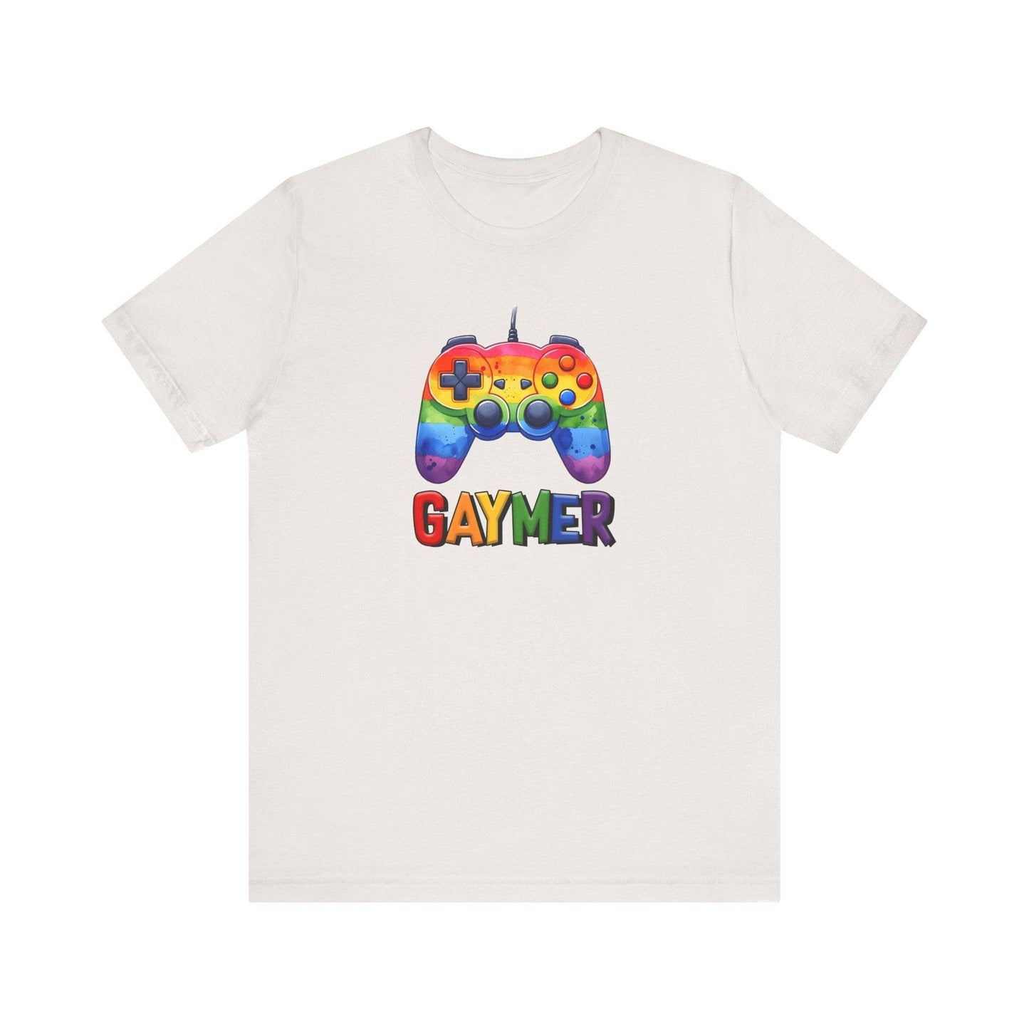 Gaymer Rainbow Controller LGBTQ+ Pride T-Shirt - Funny Gaming Tee - Goateez Style