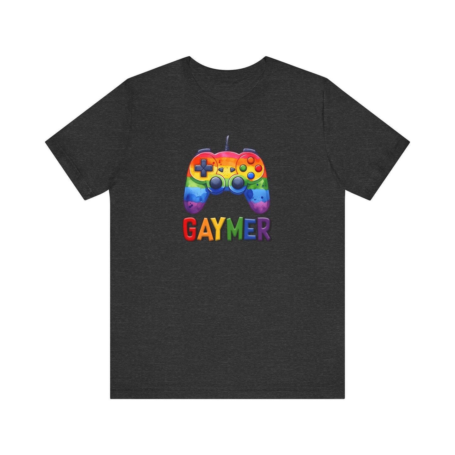 Gaymer Rainbow Controller LGBTQ+ Pride T-Shirt - Funny Gaming Tee - Goateez Style