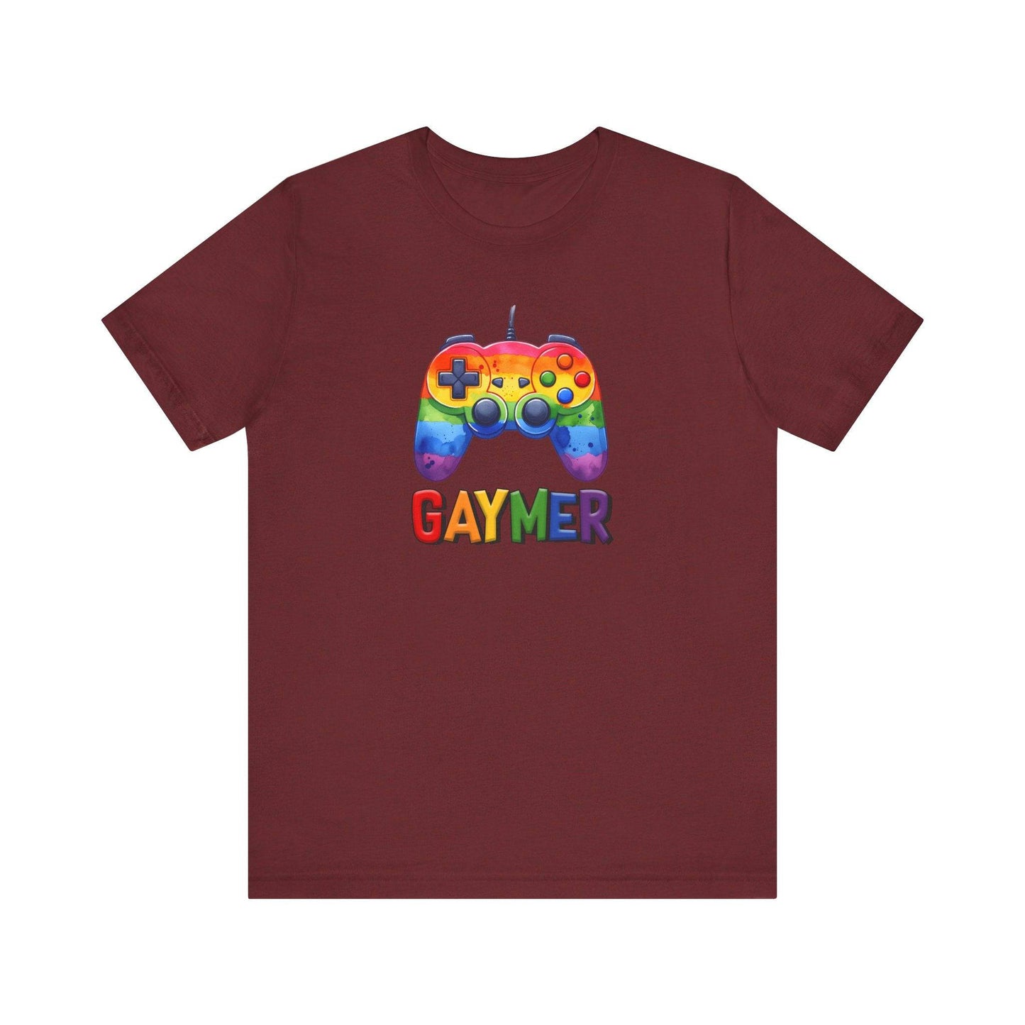 Gaymer Rainbow Controller LGBTQ+ Pride T-Shirt - Funny Gaming Tee - Goateez Style