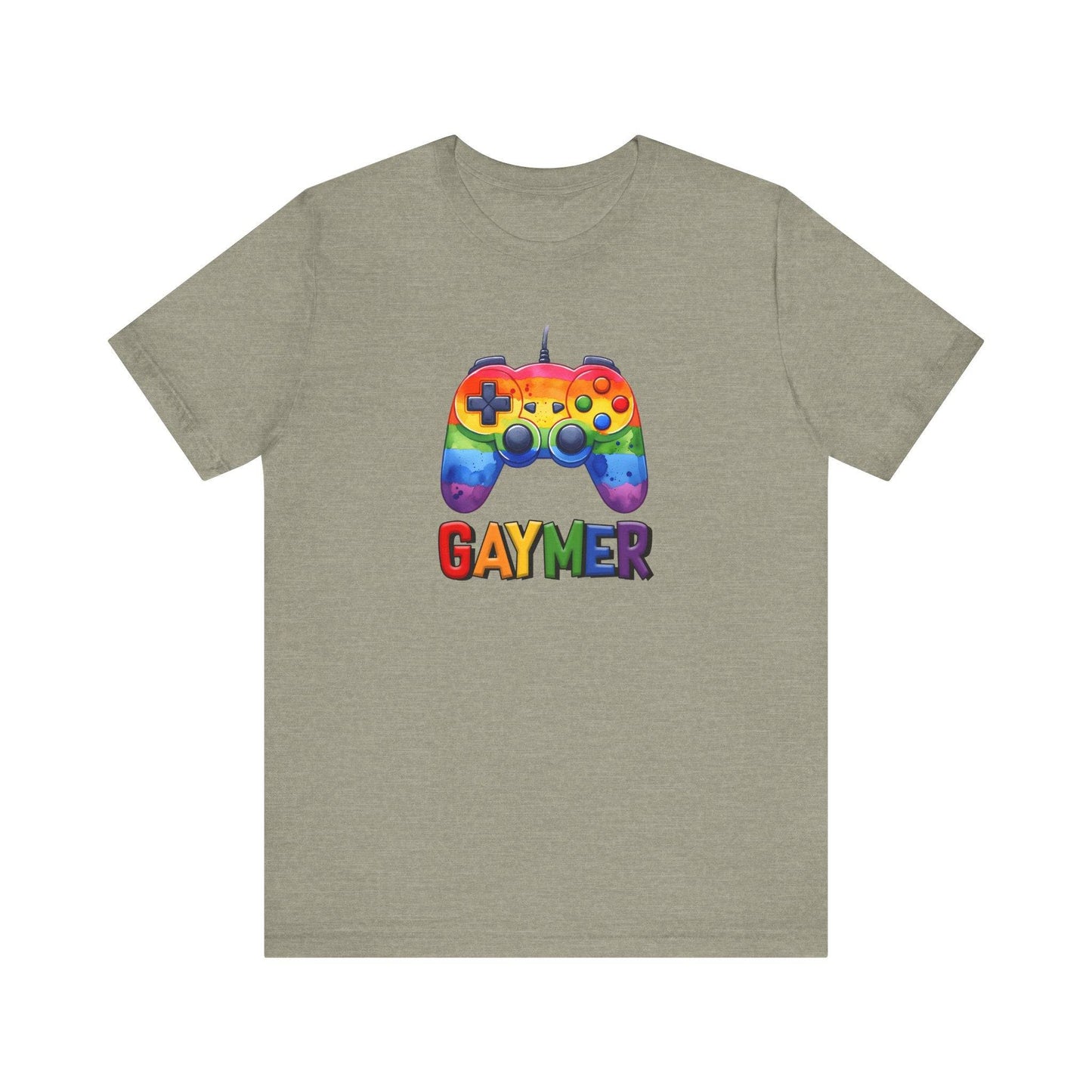 Gaymer Rainbow Controller LGBTQ+ Pride T-Shirt - Funny Gaming Tee - Goateez Style