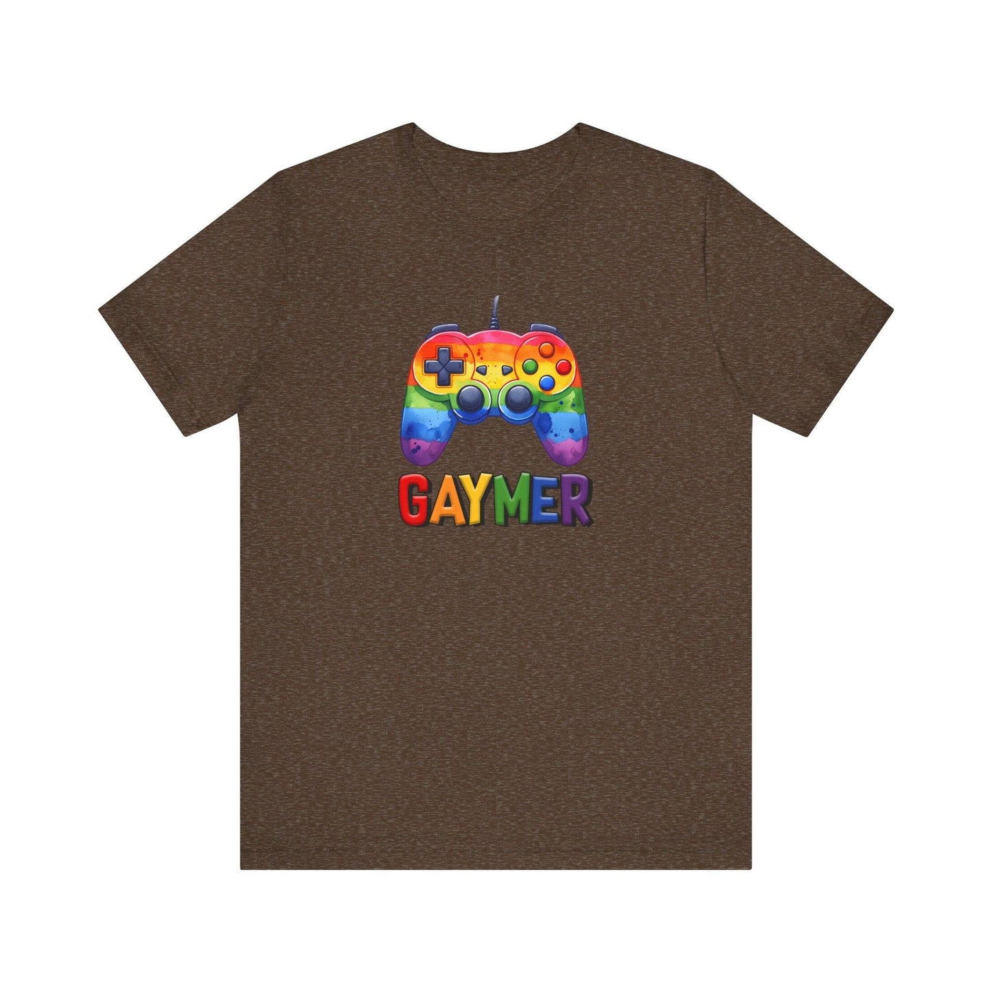 Gaymer Rainbow Controller LGBTQ+ Pride T-Shirt - Funny Gaming Tee - Goateez Style