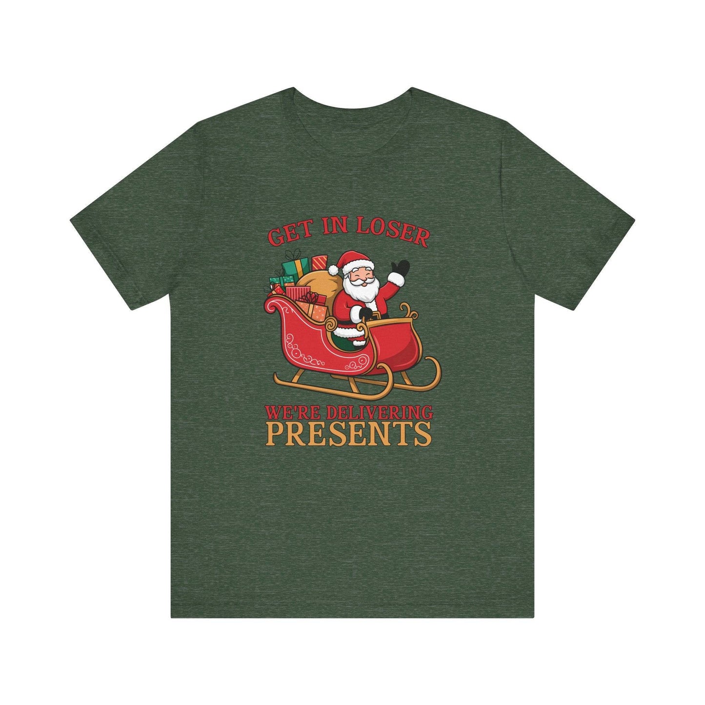 Get In Loser Santa Christmas Humor T-Shirt - Fun Holiday Shirt - Goateez Style
