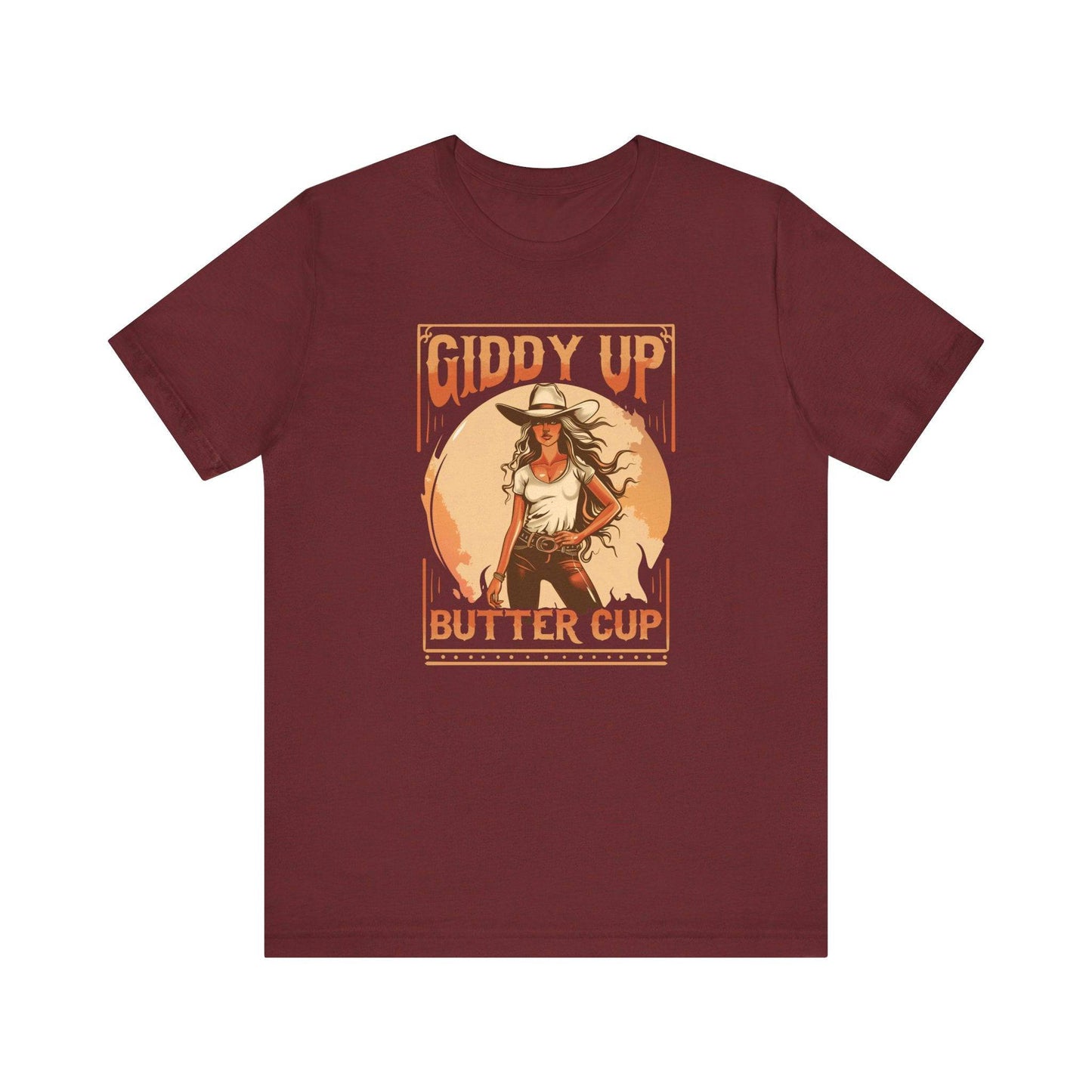 Giddy Up Buttercup T-Shirt - Western Cowgirl Tee - Goateez Style