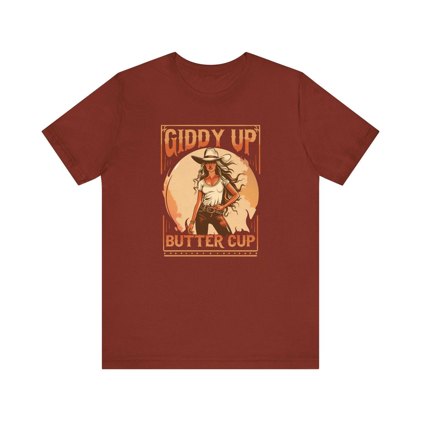 Giddy Up Buttercup T-Shirt - Western Cowgirl Tee - Goateez Style