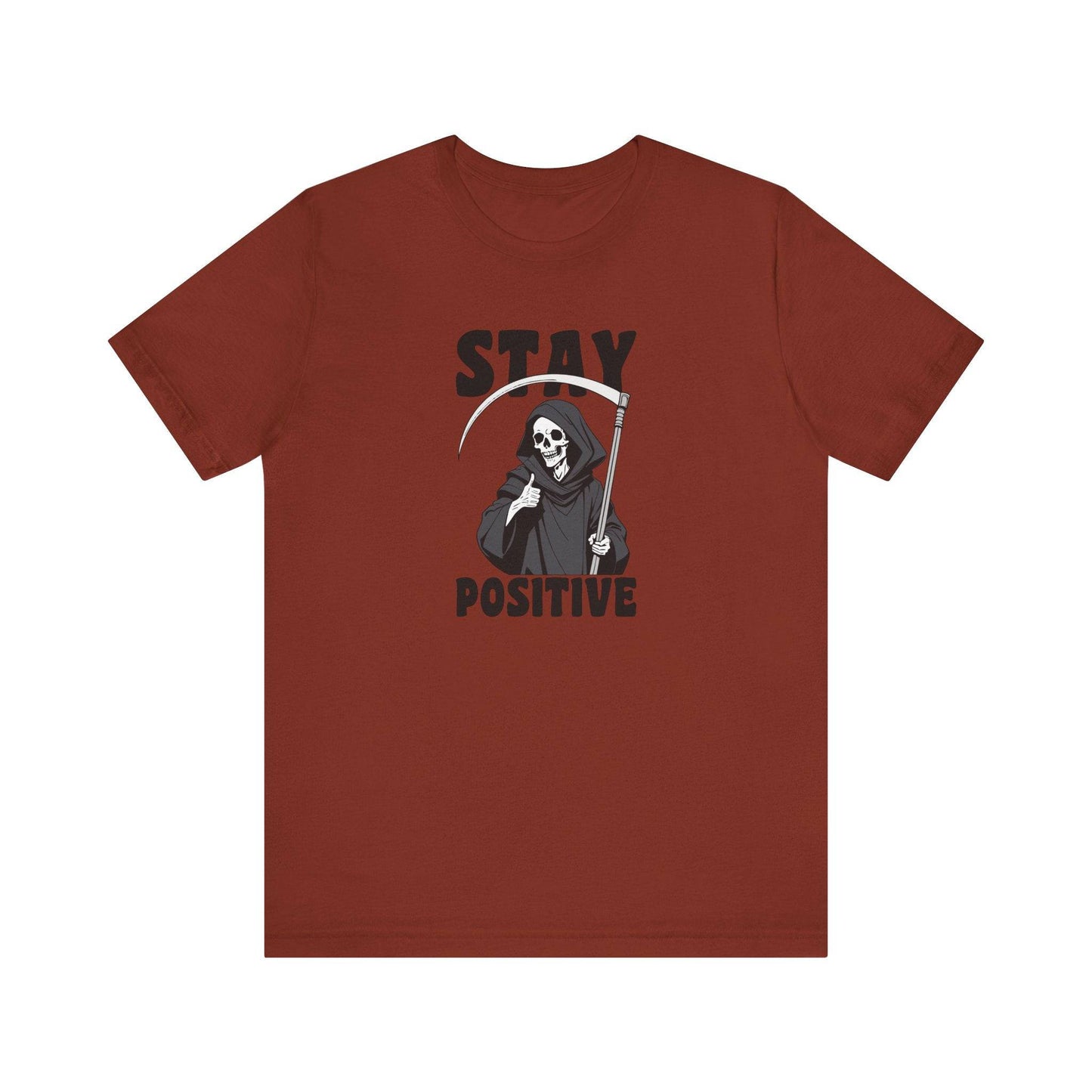 Grim Reaper Thumbs - Up Sarcastic Humor T-Shirt - Dark Funny Tee - Goateez Style