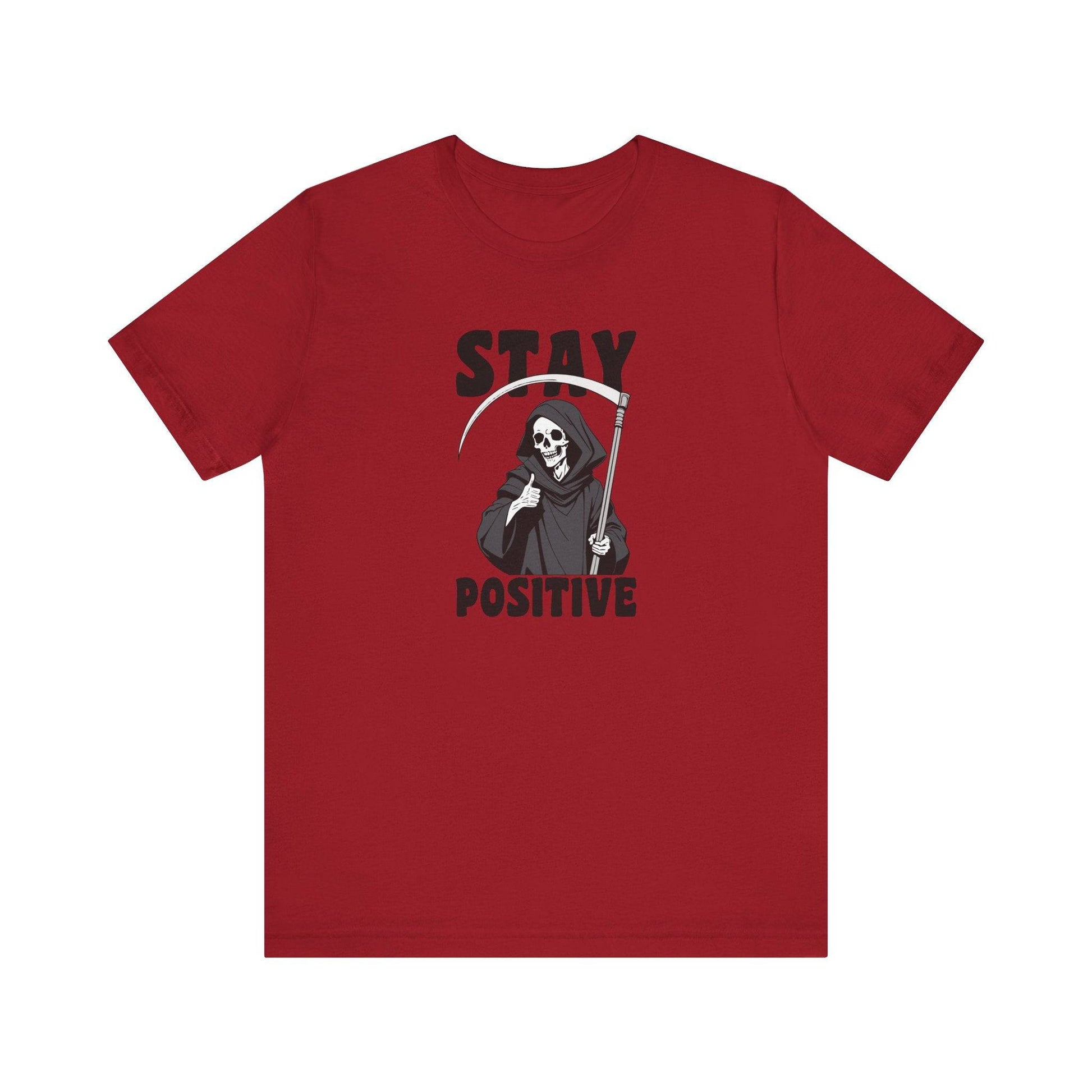 Grim Reaper Thumbs - Up Sarcastic Humor T-Shirt - Dark Funny Tee - Goateez Style