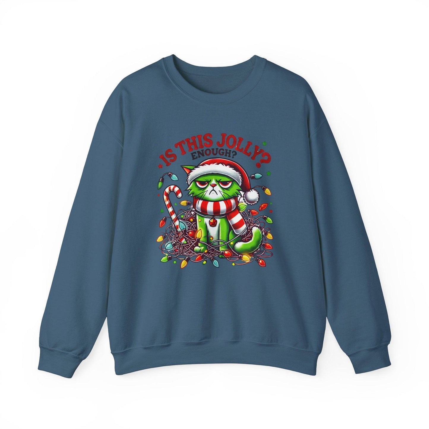 Grumpy Cat Christmas Sweatshirt Is This Jolly Enough Funny Holiday - Goateez Style