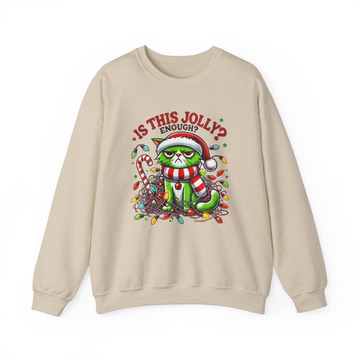 Grumpy Cat Christmas Sweatshirt Is This Jolly Enough Funny Holiday - Goateez Style