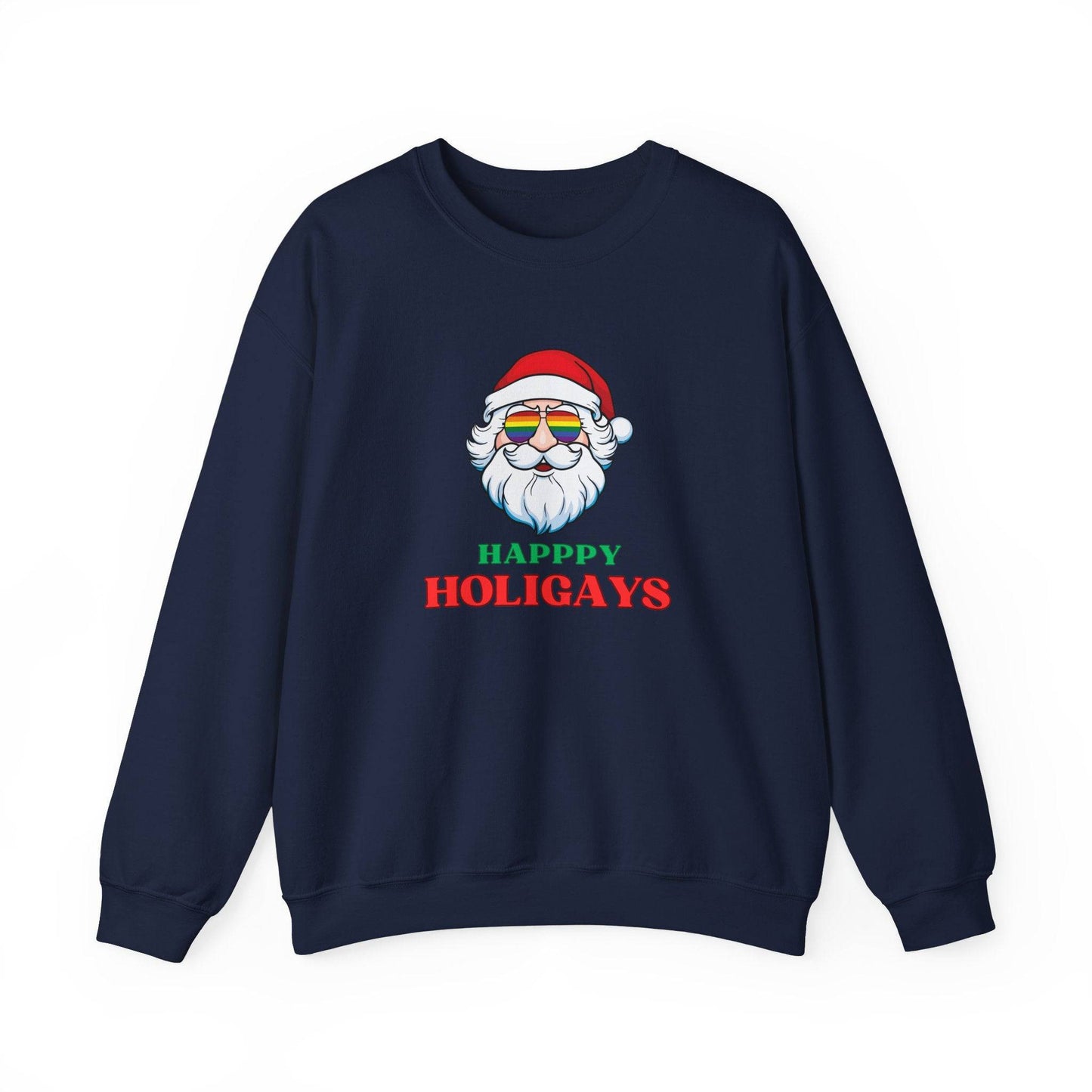Happy Holigays Sweatshirt - Fun LGBTQ Christmas Design - Goateez Style