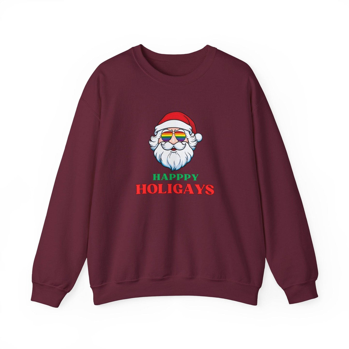 Happy Holigays Sweatshirt - Fun LGBTQ Christmas Design - Goateez Style
