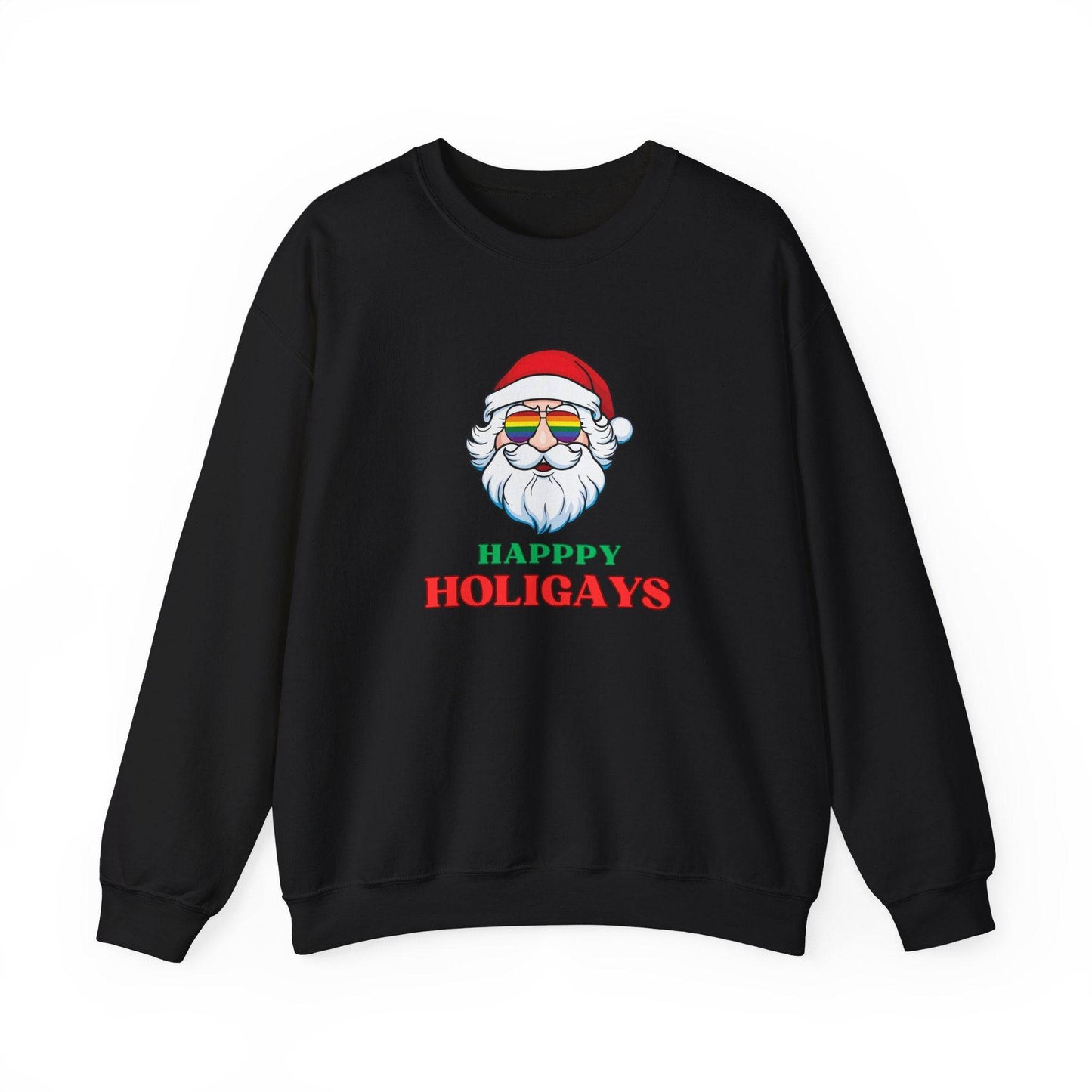 Happy Holigays Sweatshirt - Fun LGBTQ Christmas Design - Goateez Style