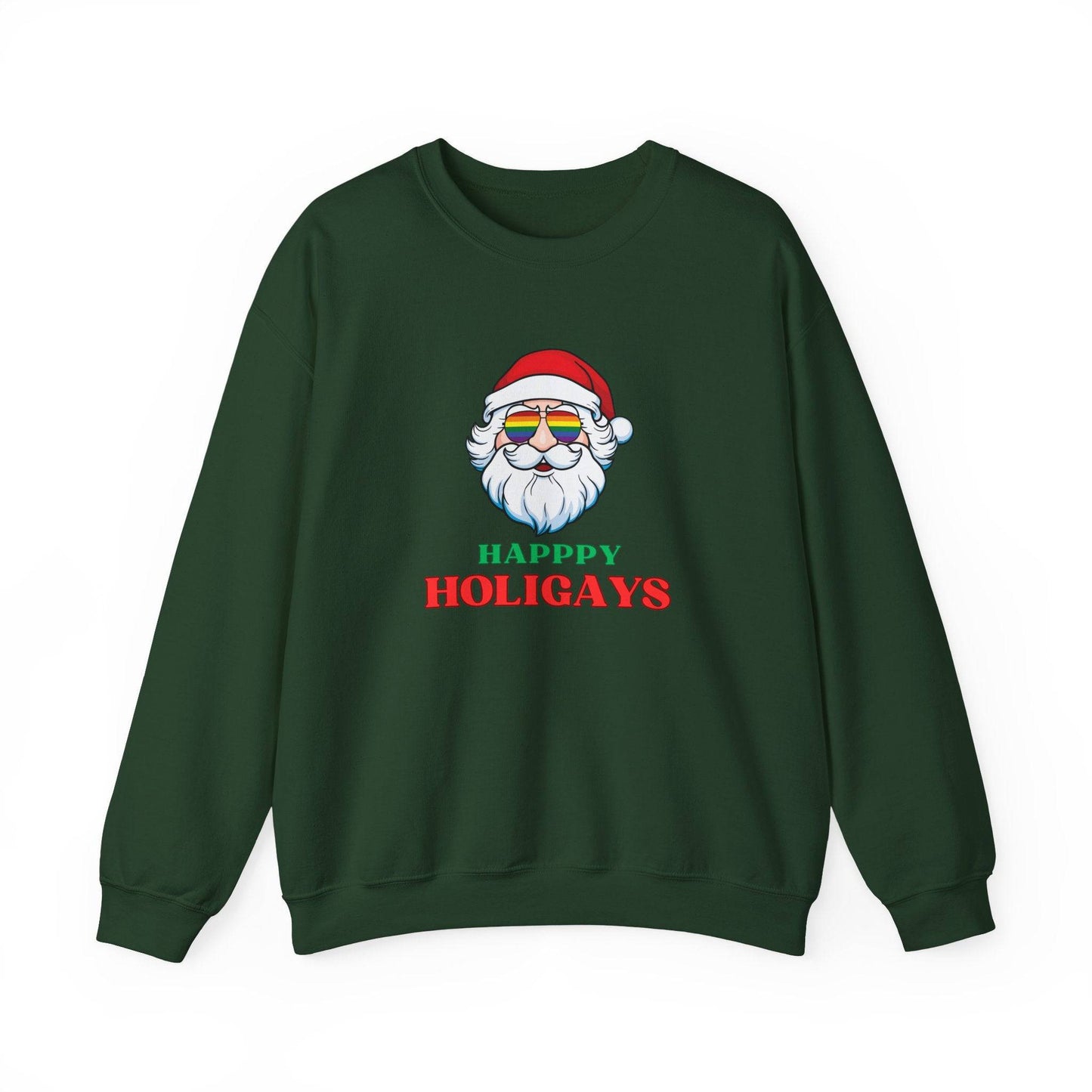 Happy Holigays Sweatshirt - Fun LGBTQ Christmas Design - Goateez Style
