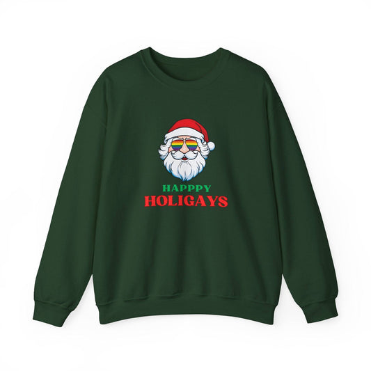 Happy Holigays Sweatshirt - Fun LGBTQ Christmas Design - Goateez Style