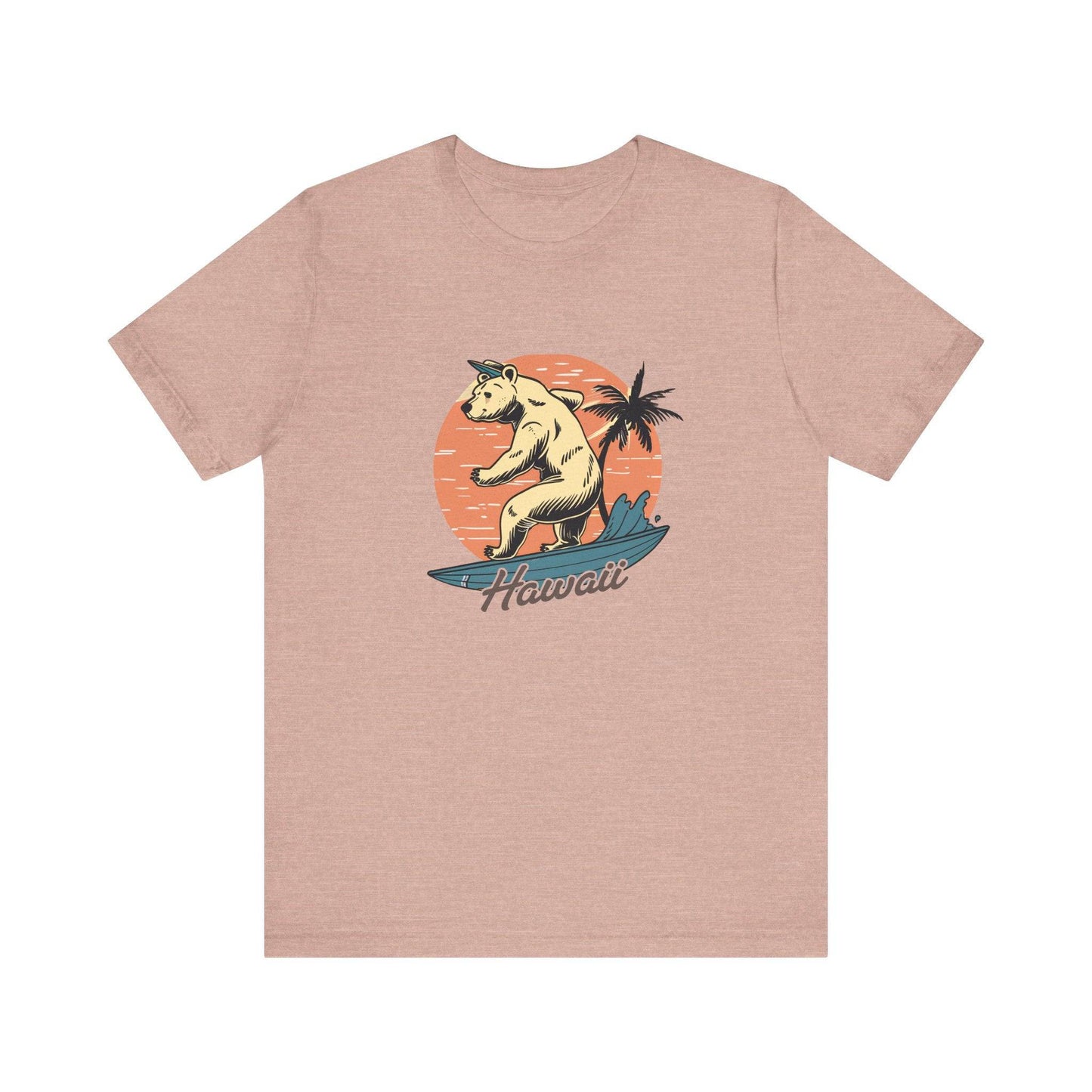 Hawaii Surfing Bear T-Shirt - Fun Tropical Design - Goateez Style